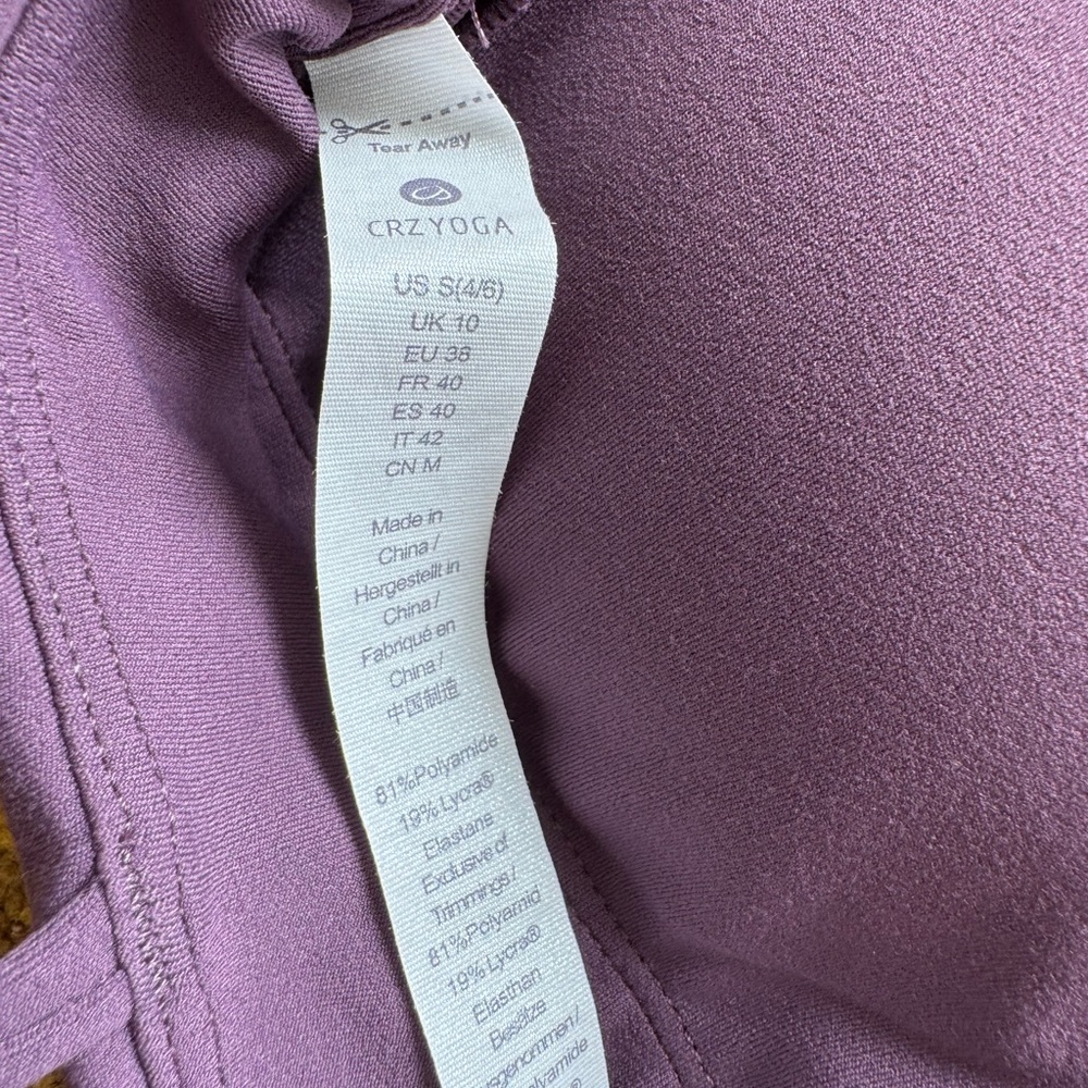CRZ YOGA Butterluxe High Waist Pants & Spaghetti Strap Top Purple BUNDLE US S - Picture 15 of 15